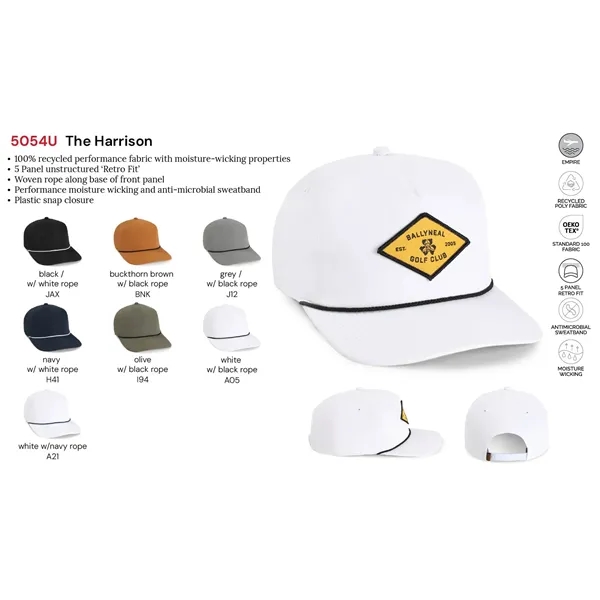 Imperial 5054U The Harrison 5-Panel Performance Rope Cap - Imperial 5054U The Harrison 5-Panel Performance Rope Cap - Image 2 of 22