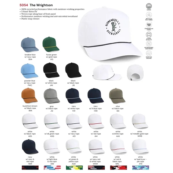 Imperial 5054 5-Panel Wrightson Performance Rope Cap - Imperial 5054 5-Panel Wrightson Performance Rope Cap - Image 2 of 21