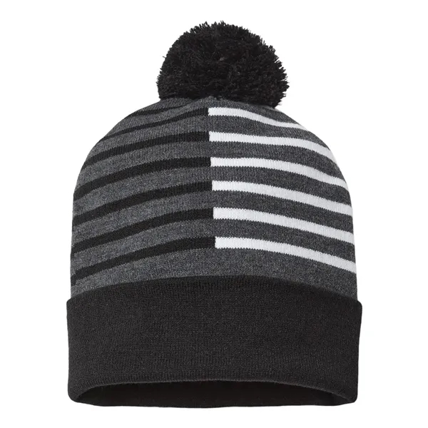 CAP AMERICA USA-Made Half Color Beanie - CAP AMERICA USA-Made Half Color Beanie - Image 1 of 5