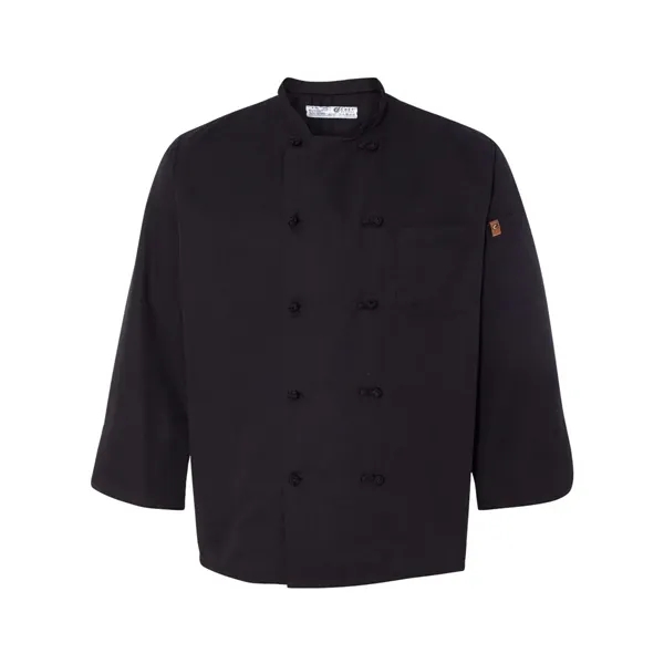 Custom Chef Designs Black Knot Button Chef Coat