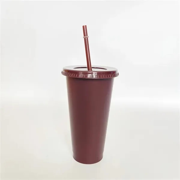 24 oz Tumbler with Straw and Lid Plastic Cups - 24 oz Tumbler with Straw and Lid Plastic Cups - Image 2 of 10