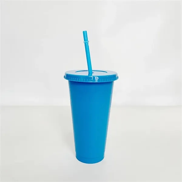 24 oz Tumbler with Straw and Lid Plastic Cups - 24 oz Tumbler with Straw and Lid Plastic Cups - Image 4 of 10