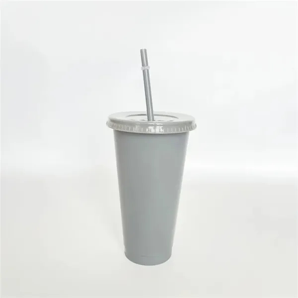 24 oz Tumbler with Straw and Lid Plastic Cups - 24 oz Tumbler with Straw and Lid Plastic Cups - Image 6 of 10