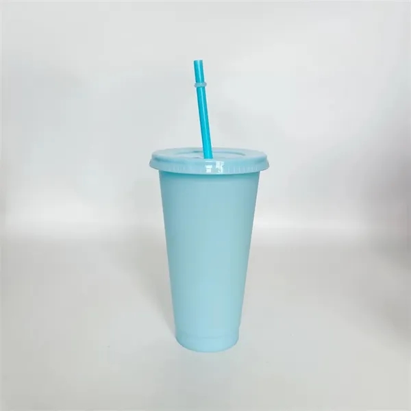 24 oz Tumbler with Straw and Lid Plastic Cups - 24 oz Tumbler with Straw and Lid Plastic Cups - Image 9 of 10