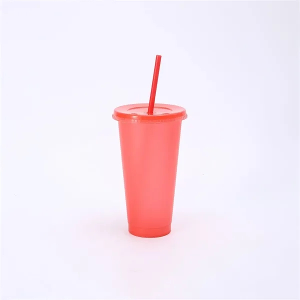 24oz Tumbler with Straw and Lid Glitter Plastic Cups - 24oz Tumbler with Straw and Lid Glitter Plastic Cups - Image 6 of 14