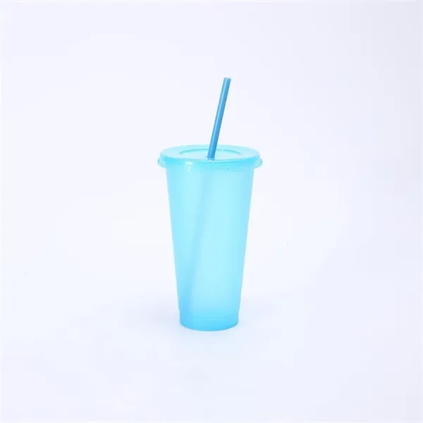 24oz Tumbler with Straw and Lid Glitter Plastic Cups - 24oz Tumbler with Straw and Lid Glitter Plastic Cups - Image 11 of 14