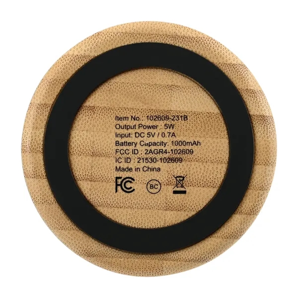 Reed Circle Bamboo Wireless Speaker - Reed Circle Bamboo Wireless Speaker - Image 4 of 6