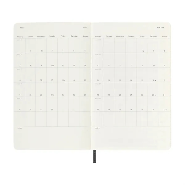 Moleskine® Soft Cover Large 12-Month Weekly 2026 Planner - Moleskine® Soft Cover Large 12-Month Weekly 2026 Planner - Image 2 of 3