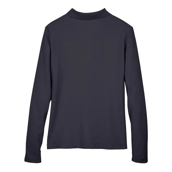 Devon & Jones Women's Pima Pique Long Sleeve Polo - Devon & Jones Women's Pima Pique Long Sleeve Polo - Image 4 of 4