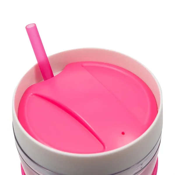 Cool Gear® Callisto Chiller Clear Straw Bottle - 24 Oz. - Cool Gear® Callisto Chiller Clear Straw Bottle - 24 Oz. - Image 2 of 3