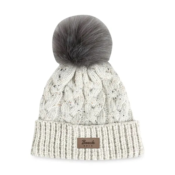 Custom Ahead Speckle Pom Knit Hat