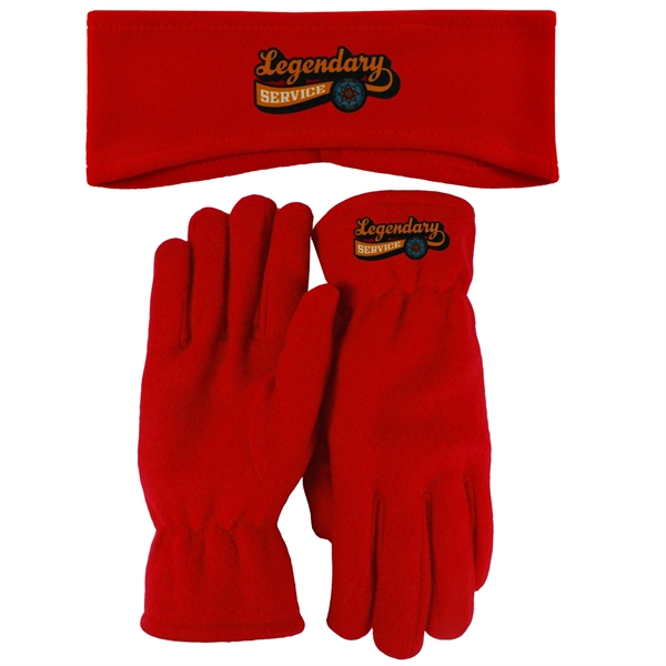 Lightweight Fleece Earband and Gloves Combo - Lightweight Fleece Earband and Gloves Combo - Image 0 of 6