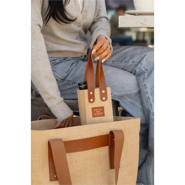 Out of The Woods® Jute Wine Tote - Out of The Woods® Jute Wine Tote - Image 3 of 4