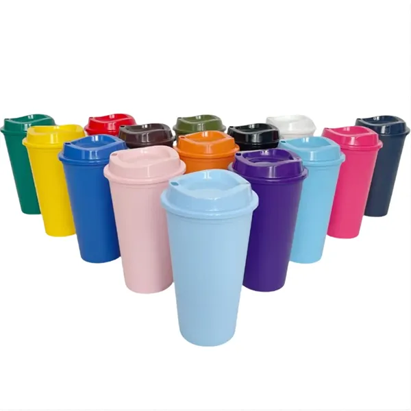 16 oz Tumbler and Lid Plastic Cups - 16 oz Tumbler and Lid Plastic Cups - Image 0 of 4