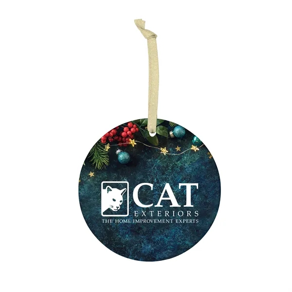 Round Ceramic Holiday Ornament - Round Ceramic Holiday Ornament - Image 1 of 4