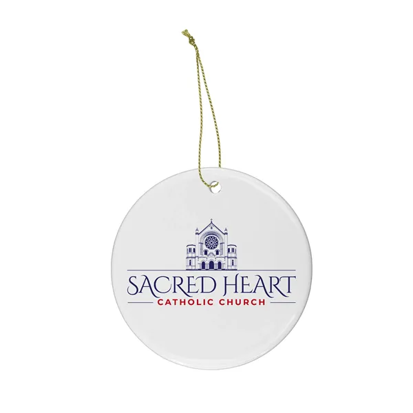 Round Ceramic Holiday Ornament - Round Ceramic Holiday Ornament - Image 0 of 4