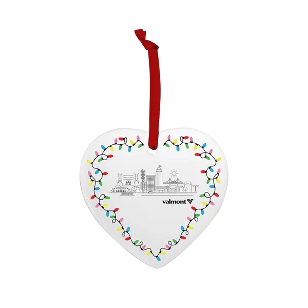 Heart Ceramic Holiday Ornament