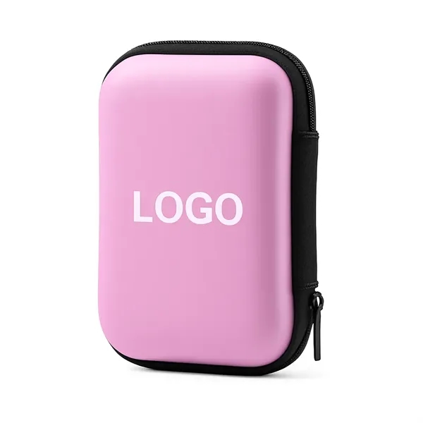 Square EVA Headphone Organizer Case with Zipper - Square EVA Headphone Organizer Case with Zipper - Image 0 of 3