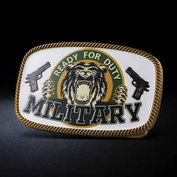 Custom Rectangular UV Printed Belt Buckle  3"-4" - Custom Rectangular UV Printed Belt Buckle  3"-4" - Image 0 of 9