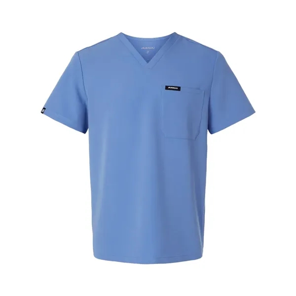 Jaanuu Men's Holmes Everyday 1-Pocket Scrub V-Neck Top - Jaanuu Men's Holmes Everyday 1-Pocket Scrub V-Neck Top - Image 5 of 10