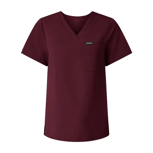 Jaanuu Women's Rhena Essential 1-Pocket Scrub V-Neck Top - Jaanuu Women's Rhena Essential 1-Pocket Scrub V-Neck Top - Image 2 of 12