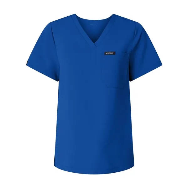 Jaanuu Women's Rhena Essential 1-Pocket Scrub V-Neck Top - Jaanuu Women's Rhena Essential 1-Pocket Scrub V-Neck Top - Image 9 of 12