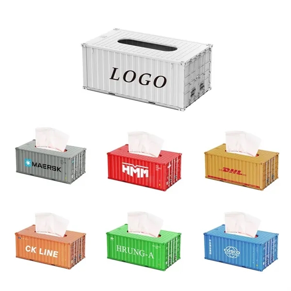 Rectangular Shipping Container Tissue Box Paper Holder - Rectangular Shipping Container Tissue Box Paper Holder - Image 0 of 3