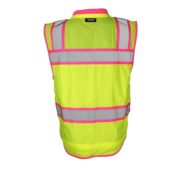 Kishigo Men's Color Contrast High Performance Surveyors Vest - Kishigo Men's Color Contrast High Performance Surveyors Vest - Image 4 of 8