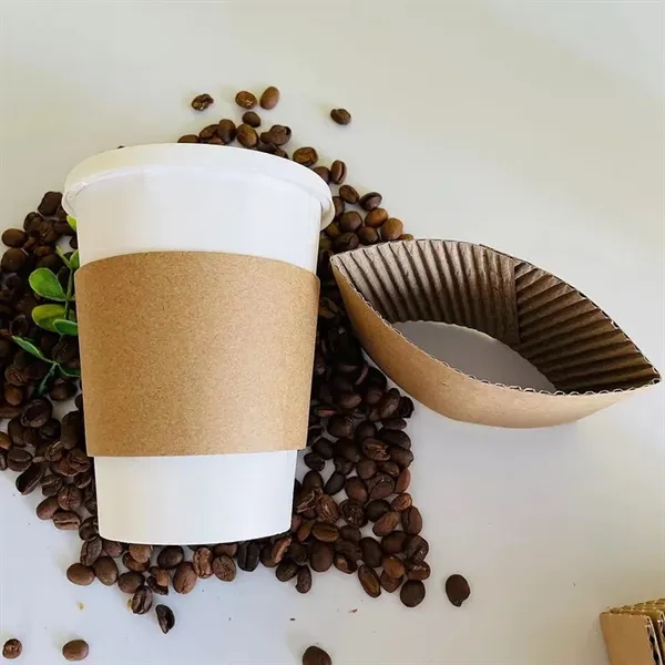 Kraft Paper Coffee Cup Clutch Sleeve - Kraft Paper Coffee Cup Clutch Sleeve - Image 2 of 5