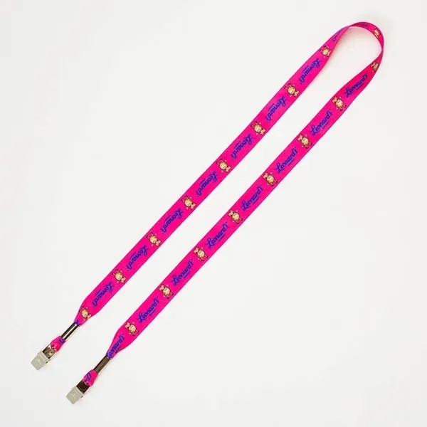 3/4" Dual Attachment Soft & Smooth Sublimation Lanyard