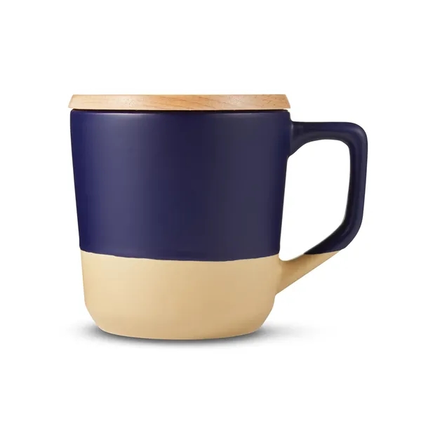 16.5 oz. Boston Ceramic Mug With Wood Lid - 16.5 oz. Boston Ceramic Mug With Wood Lid - Image 2 of 6