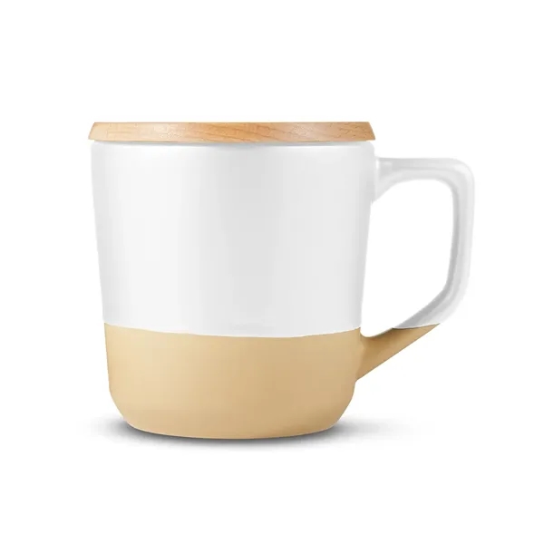 16.5 oz. Boston Ceramic Mug With Wood Lid - 16.5 oz. Boston Ceramic Mug With Wood Lid - Image 3 of 6