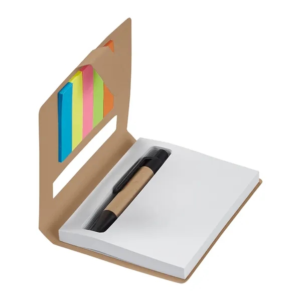 Eco Stowaway Sticky Jotter With Pen - Eco Stowaway Sticky Jotter With Pen - Image 4 of 6