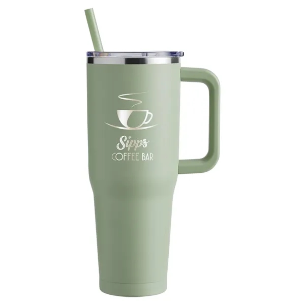 Harriton 40 oz. Vacuum Insulated Stainless Steel Travel T... - Harriton 40 oz. Vacuum Insulated Stainless Steel Travel T... - Image 8 of 16