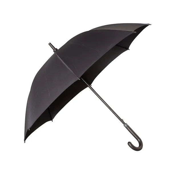 Executive Umbrella With Curved Faux Leather Ha... - Executive Umbrella With Curved Faux Leather Ha... - Image 0 of 1