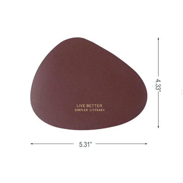 Creative Irregular Shape Waterproof PU Leather Coaster - Creative Irregular Shape Waterproof PU Leather Coaster - Image 1 of 11