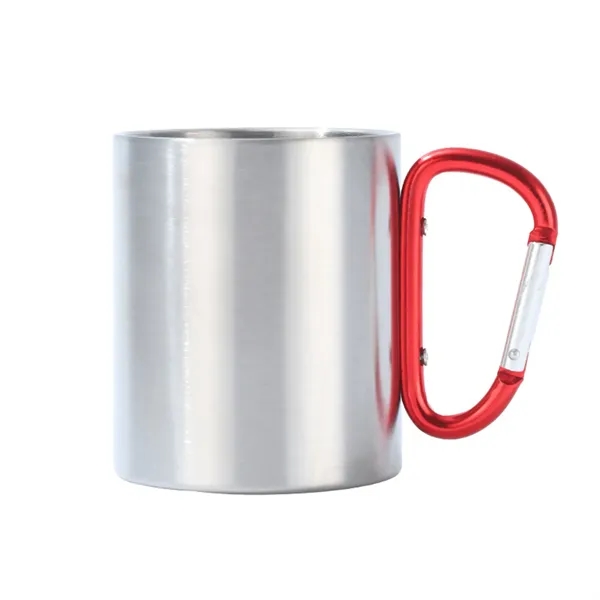 9.5OZ Dual-Layer Stainless Steel Mug w/ Carabiner Handle - 9.5OZ Dual-Layer Stainless Steel Mug w/ Carabiner Handle - Image 4 of 4