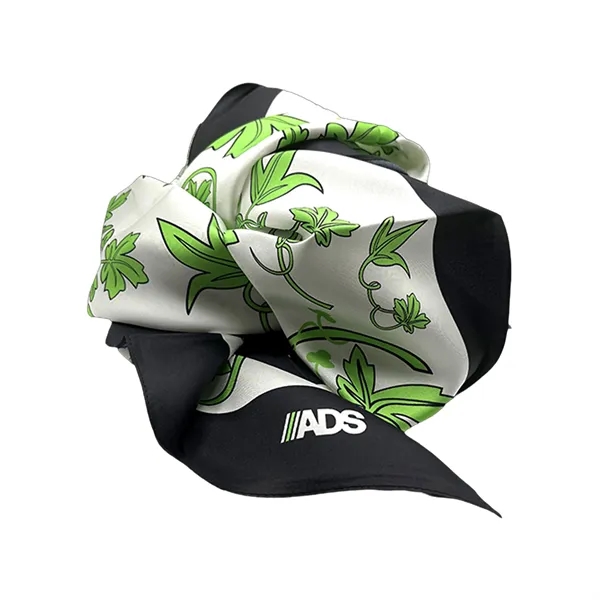 Custom Silk Square Scarf, 36"x 36" - Custom Silk Square Scarf, 36"x 36" - Image 3 of 3