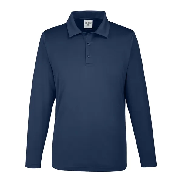 Team 365 Men's Zone Performance Long Sleeve Polo - Team 365 Men's Zone Performance Long Sleeve Polo - Image 3 of 12