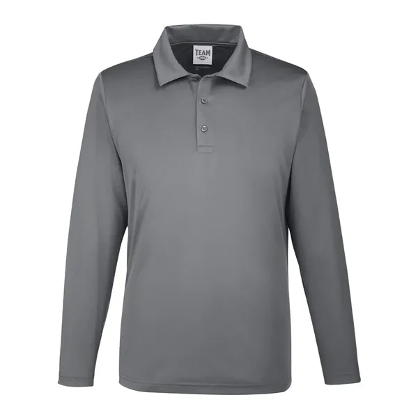 Team 365 Men's Zone Performance Long Sleeve Polo - Team 365 Men's Zone Performance Long Sleeve Polo - Image 7 of 12