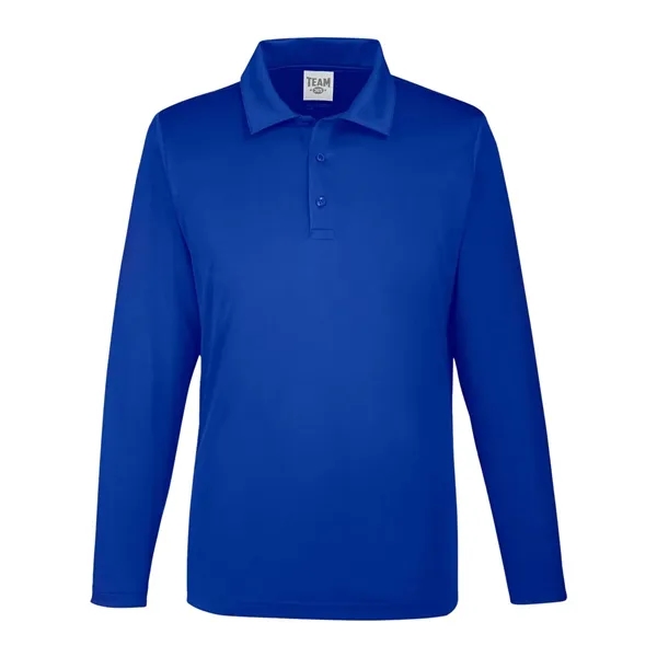 Team 365 Men's Zone Performance Long Sleeve Polo - Team 365 Men's Zone Performance Long Sleeve Polo - Image 11 of 12