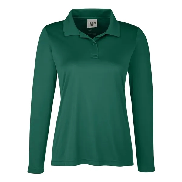 Team 365 Women's Zone Performance Long Sleeve Polo - Team 365 Women's Zone Performance Long Sleeve Polo - Image 5 of 12