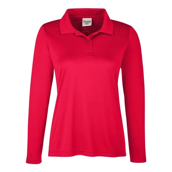 Team 365 Women's Zone Performance Long Sleeve Polo - Team 365 Women's Zone Performance Long Sleeve Polo - Image 9 of 12