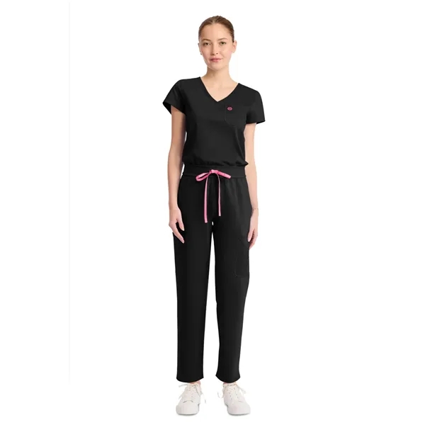 Med Couture - MC AMP KNIT - Women's 5-Pocket V-Neck Jumpsuit - Med Couture - MC AMP KNIT - Women's 5-Pocket V-Neck Jumpsuit - Image 0 of 7