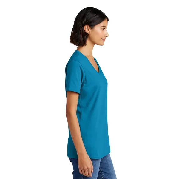 Port & Co Women's Core Cotton V-Neck Tee. - Port & Co Women's Core Cotton V-Neck Tee. - Image 37 of 126