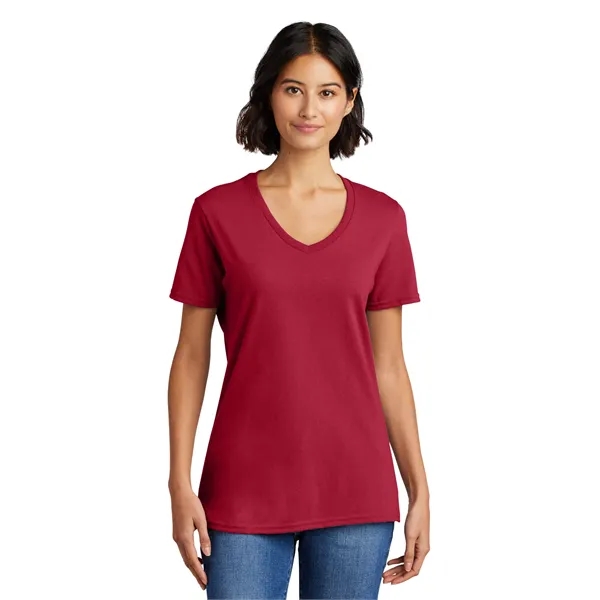 Port & Co Women's Core Cotton V-Neck Tee. - Port & Co Women's Core Cotton V-Neck Tee. - Image 60 of 126