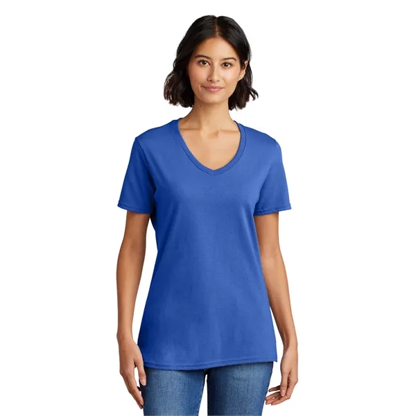 Port & Co Women's Core Cotton V-Neck Tee. - Port & Co Women's Core Cotton V-Neck Tee. - Image 66 of 126