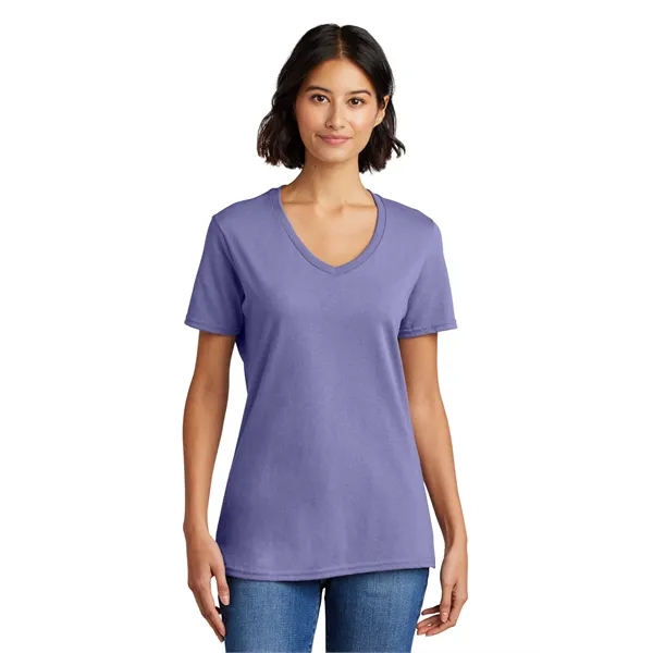 Port & Co Women's Core Cotton V-Neck Tee. - Port & Co Women's Core Cotton V-Neck Tee. - Image 98 of 126
