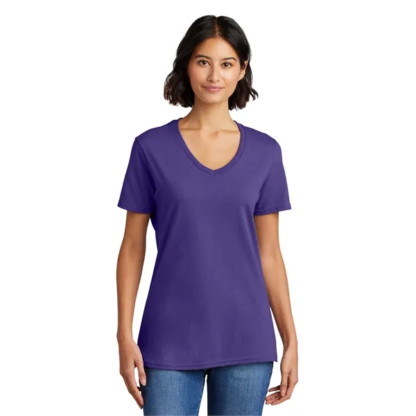 Port & Co Women's Core Cotton V-Neck Tee. - Port & Co Women's Core Cotton V-Neck Tee. - Image 106 of 126