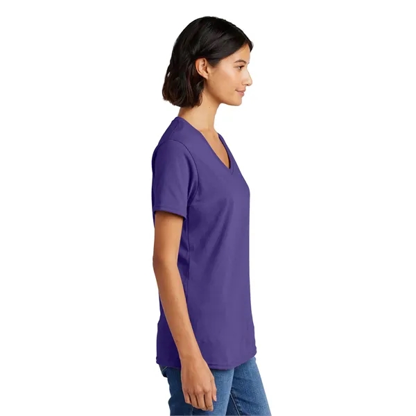 Port & Co Women's Core Cotton V-Neck Tee. - Port & Co Women's Core Cotton V-Neck Tee. - Image 109 of 126